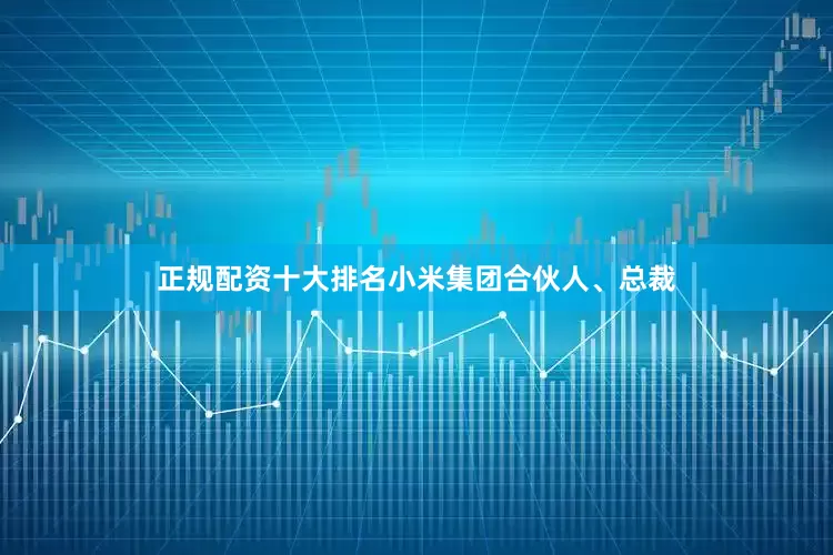 正规配资十大排名小米集团合伙人、总裁