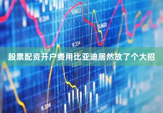 股票配资开户费用比亚迪居然放了个大招
